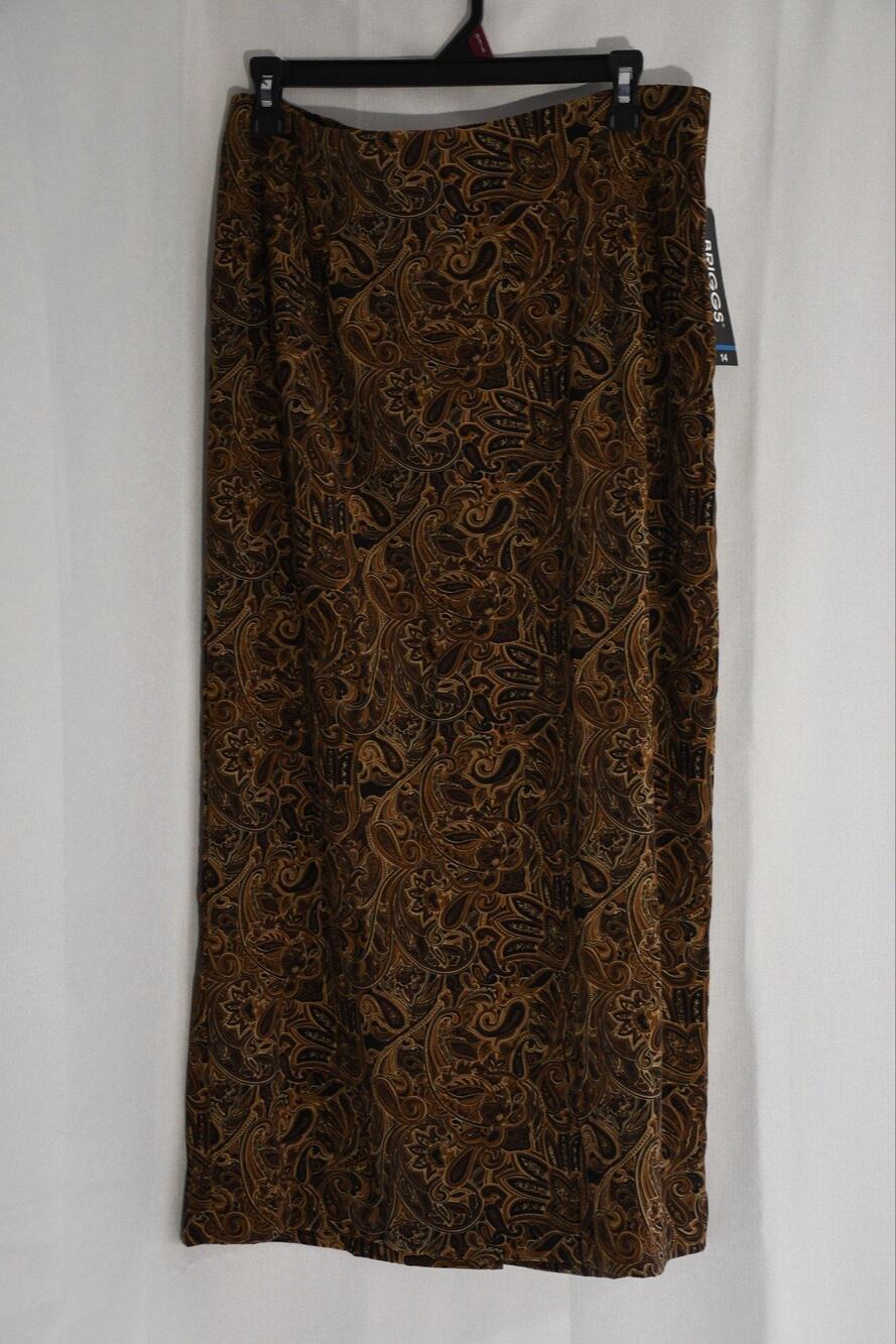 Vintage Briggs New York A Line Brown Dark Skirt Whimsigoth Cottagecore Sz 14 NWT